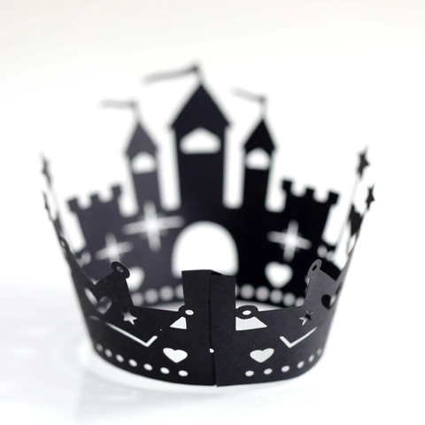 Pirottini per Cupcake a Forma di Castello Intagliati al Laser Decorazione per Torte in Carta Cava per Matrimonio Halloween Compleanno