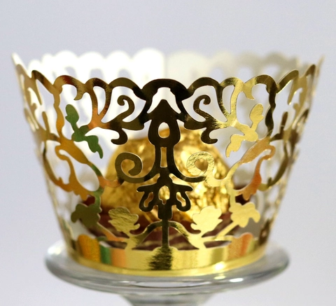 Laser Cut Cupcake Wrappers Hollow Out Lace Pattern Paper Cake Decorating For Wedding Birthday Anniversary Party Favors
