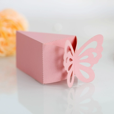 Laser Gesneden Vlinder Bruiloft Snoepdoos Parelmoer Papier Holle Chocolade Cadeaudoos Voor Feest Viering Romantisch