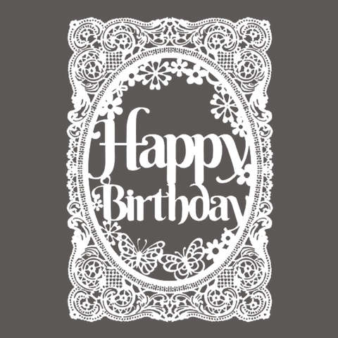 Elegante Biglietto Auguri Compleanno Taglio Laser Pizzo Carta Perlata Fiori Farfalla Cavo Regalo Tag Per Festa Matrimonio Benedizione