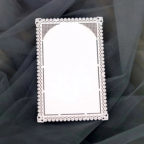 European Palace Style Laser Cut Hollow Lace Pearl Paper Card For Wedding Party Invitation Scrapbooking Decorative Card