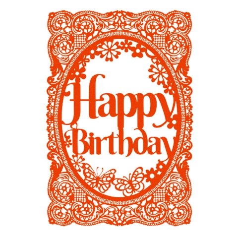 Elegante Biglietto Auguri Compleanno Taglio Laser Pizzo Carta Perlata Fiori Farfalla Cavo Regalo Tag Per Festa Matrimonio Benedizione