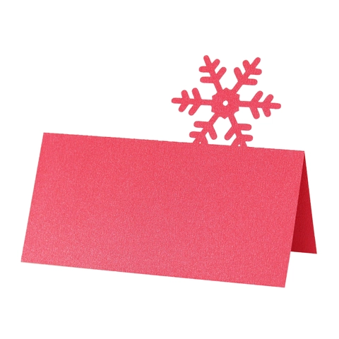 Snowflake Laser Cut Hollow Place Cards Pearl Kraft Paper Name Table Seat Cards For Christmas Wedding Party Table Decoration