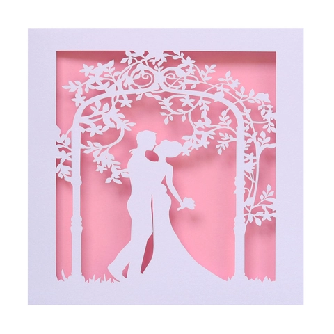 Europäische Hochzeitseinladungen Laserschnitt Hohlpaar Blumenbogen Perlmuttpapier Grußkarten Für Valentinstag Hochzeit Party