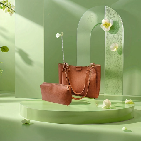 Damen Minimalistisch Nylon Litschikorn Große Tote Tasche Und Beutel Fashion Pendeln Schultertasche Mit Metallkette Riemen Handtasche