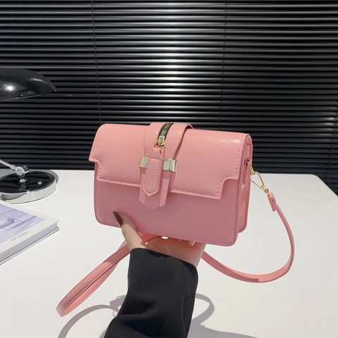 Damen Umhängetasche Aus Glänzendem PU-Leder Mit Patchwork-Design Und Nähten Kleine Quadratische Tasche Für Den Alltag