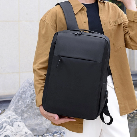 Zaino Per Laptop Business Di Grande Capacità Per Donna Uomo Impermeabile In Pelle PU Porta Di Ricarica USB Viaggio Scuola