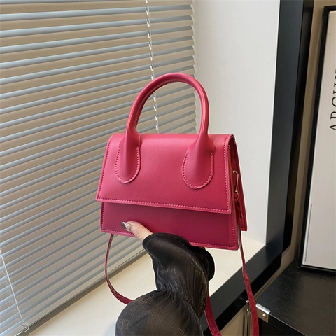 Borsa a Tracolla Piccola in Pelle PU Retrò Donna Minimalista con Manico Superiore Cuciture Borsa a Tracolla per il Tempo Libero