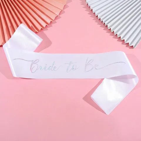 Polyester Bride To Be Sash Elegant Lace Satin Ribbon For Bachelorette Party Wedding Bridal Shower Engagement Laser Sash