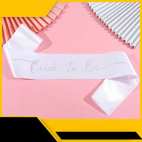 Polyester Bride To Be Sash Elegant Lace Satin Ribbon For Bachelorette Party Wedding Bridal Shower Engagement Laser Sash