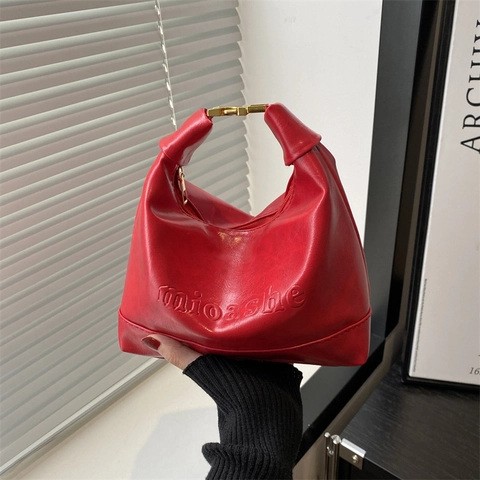 Borsa Tote in Pelle PU Vintage da Donna Grande Capacità con Goffratura di Lettere Borsa a Spalla con Ciondolo a Cane in Peluche