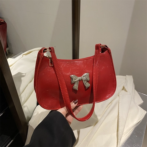 Sac Sous le Bras à Imprimé Léopard à la Mode pour Femmes Sac à Épaule Brillant en Cuir PU Vintage Sac à Main Élégant