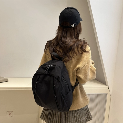 Mochila de Moda de Nailon Ligera para Mujer Bolsa Escolar de Gran Capacidad para Estudiantes Mochila Casual