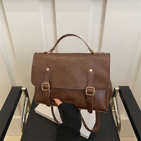 Bolso de Hombro Multifuncional de Nailon Retro para Mujer Bolso de Mano de Color Sólido Moda con Grabado de Letras Mochila Bolso de Viaje Casual