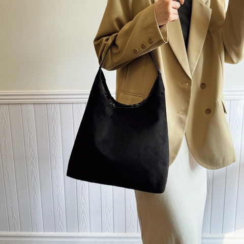 Bolso Tote de PU para Mujer de Gran Capacidad Minimalista Juego de Dos Piezas Bolso de Hombro Hobo de Color Sólido