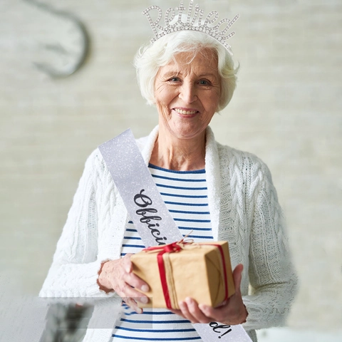 Lussuosa Tiara In Pensione E Fascia Ufficialmente In Pensione Set Corona In Lega Con Strass Tessuto Glitterato Accessori Per Festa Donna