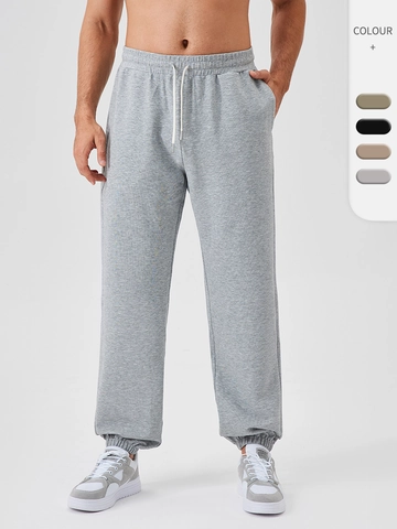 Pantaloni Sportivi da Uomo Casual Vestibilità Larga Coulisse in Vita Fondo Elasticizzato Corsa Allenamento Fitness All'aperto