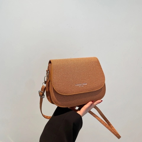Women Minimalist PU Leather Saddle Bag Stylish Solid Color Shoulder Crossbody Bag With Adjustable Strap Urban Fashion Handbag
