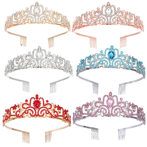 Luxus Legierung Strass Braut Krone Tiara Haarreif Elegant Vintage Schnörkel Kopfschmuck Für Damen Hochzeit Geburtstag Party Mode Haarschmuck