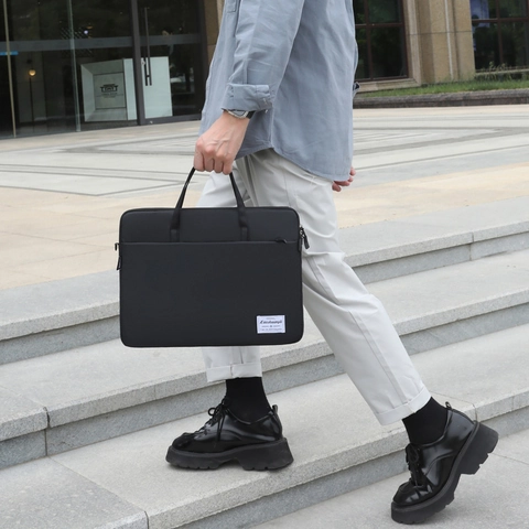 Borsa Porta PC Sottile in Tessuto Oxford Impermeabile Valigetta Business per Donna Uomo Borsa a Mano Leggera Ufficio Viaggio
