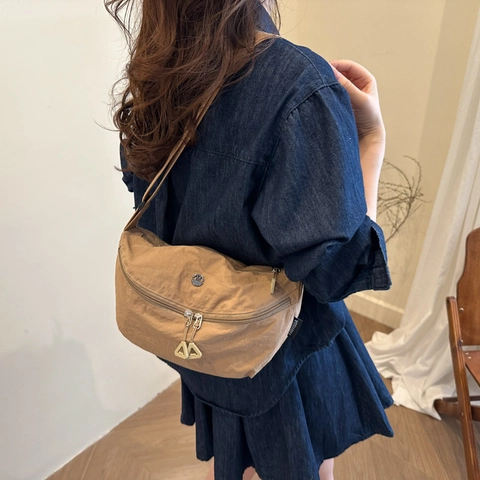 Bolso de Hombro de Cuero PU Casual para Mujer Color Sólido Minimalista Bolso de Bandoulière Medialuna Ligero Diario Viaje