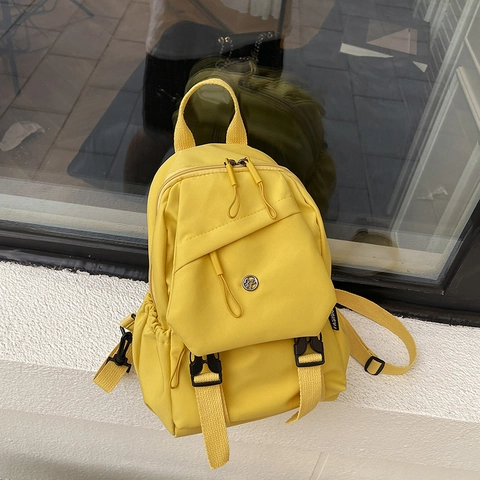 Zaino da Donna Minimalista Coreano in Nylon Grande Capacità Moda Streetwear Outdoor Viaggio Daypack Funzionale Borsa da Scuola