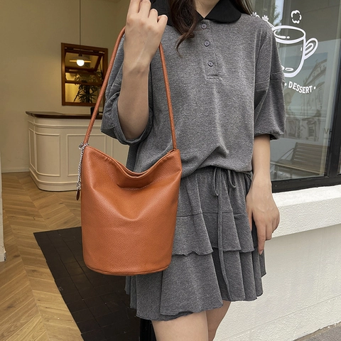 Mode Pendeln Tragetasche Damen Stilvolle Beuteltasche Crossbody Tasche Große Kapazität PU Leder Lychee Maserung Schultertasche
