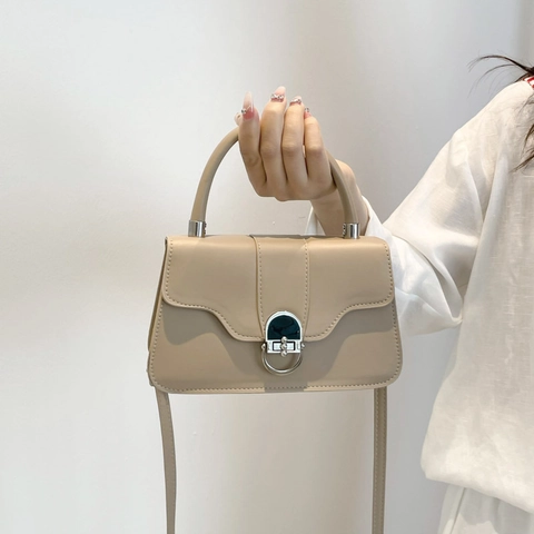 Damen Vintage Baguette Tasche Strukturierte PU Leder Handtasche Mit Metallschnalle Minimalistische Umhängetasche Für Den Alltag