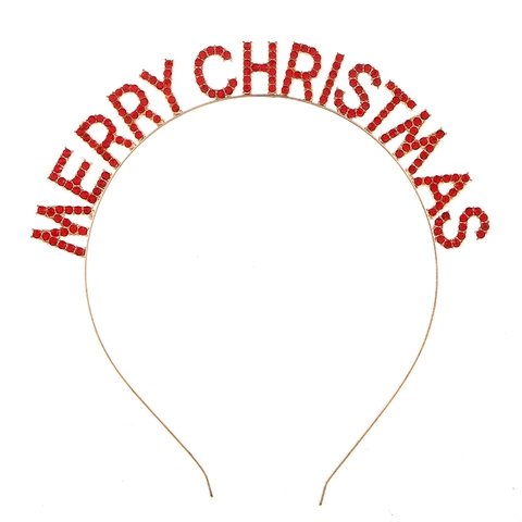 Merry Christmas Buon Anno Set Decorazione Festa Banner Palloncini Cerchietto Strass Lattice Pellicola Alluminio Articoli Natalizi