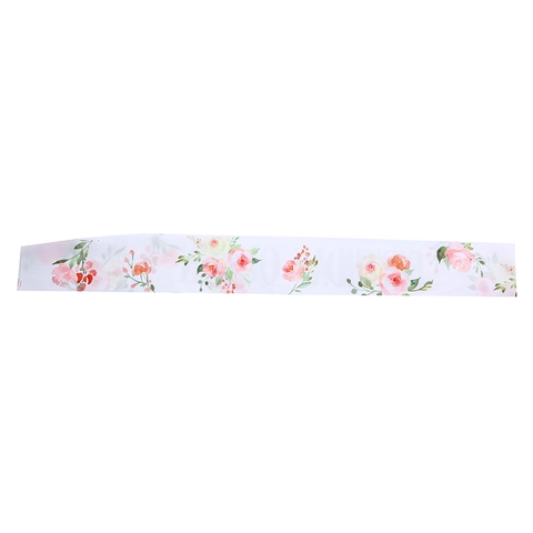Floral Bride To Be Sash Satin Ribbon Bronzing Letter Shoulder Strap For Wedding Bachelorette Party Women Decoration Accessories