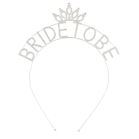 Cerchietto Con Strass Bride To Be Elegante Tiara In Lega Con Lettere Per Addio Al Nubilato Matrimonio Accessorio Per Capelli Donna Gioielli