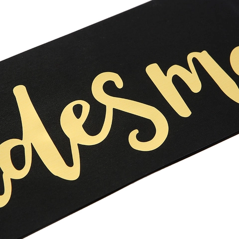 Bridesmaid Wedding Party Satin Sash Elegant Bronzing Lettering Bridal Shower Party Costume Accessory For Women Bridal Party
