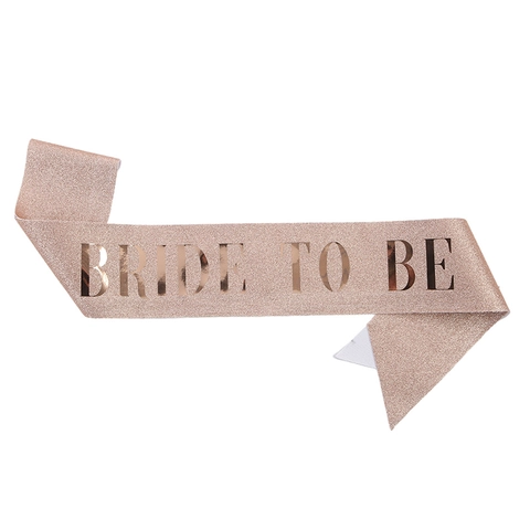 Κορδέλα Bride To Be Διακόσμηση Bachelorette Party Ύφασμα Satin με Χρυσόσκονη Κορδέλα Γάμου Αξεσουάρ Πάρτι Γυναικεία Κοσμήματα