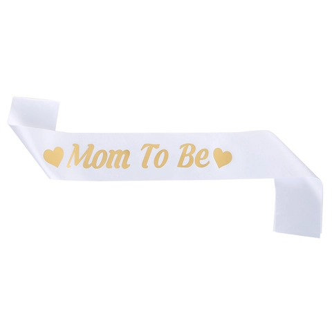 Fascia in Raso Mommy To Be Per Decorazione Festa Baby Shower Fascia a Nastro Stampata Per Futura Mamma Donna Gioielli