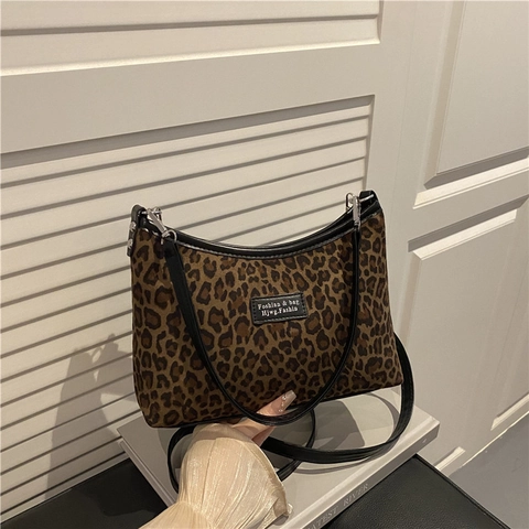 Damen Retro Schultertasche Mit Leopardenmuster Große Kapazität Kunstleder Tote Verstellbarer Gurt Mode Umhängetasche Handtasche