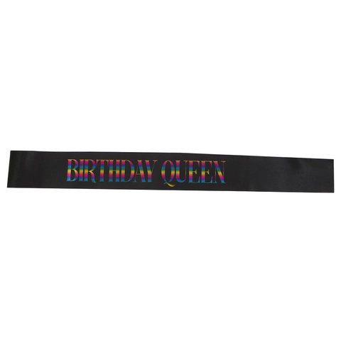 Elegante Fascia di Compleanno in Satin e Set Cerchietto con Corona di Strass per Donna Accessori per Feste di Compleanno Rainbow Metallic