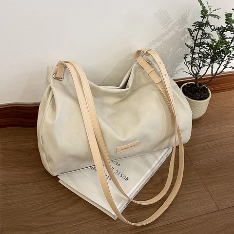 Damen Große Kapazität Retro PU Leder Tragetasche Mode Urban Einfach Pendler Umhängetasche Einzelgriff Umhängetasche