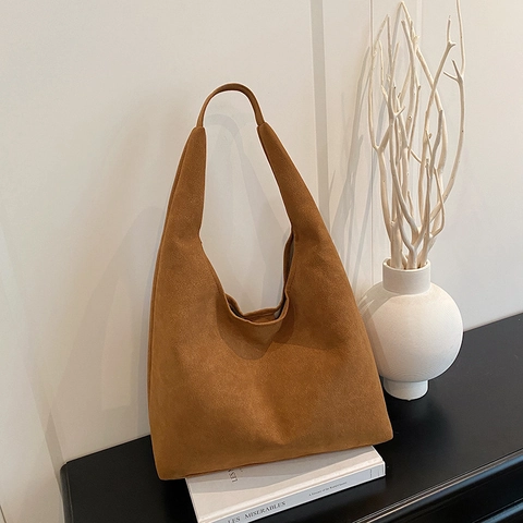 Women Large Capacity PU Leather Frosted Texture Shoulder Bag Minimalist Urban Style Daily Commute Tote Handbag Solid Color Bag