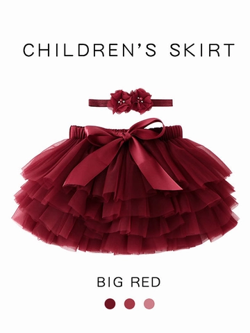 Ensemble Jupe Tutu Et Bandeau Fleur Pour Bébés Filles Jupe Bouffante En Filet Multicouche Avec Nœud En Satin Pour Anniversaire
