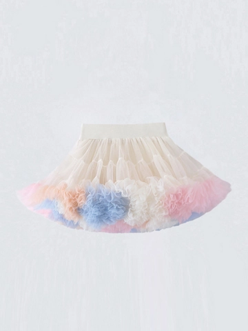 Ragazze Gonna Tutu in Tulle a Sbuffo Nylon Modal Principessa Ballerina Pettiskirt per Festa Danza Compleanno Regalo Dolce Bambini