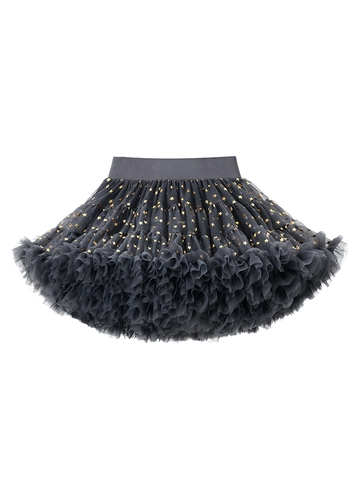 Jupe Tutu Imprimé Étoiles Pour Filles Jupe Princesse En Mesh Superposé Moelleux Pour Fête De Noël Nouvel An Cadeau Enfant