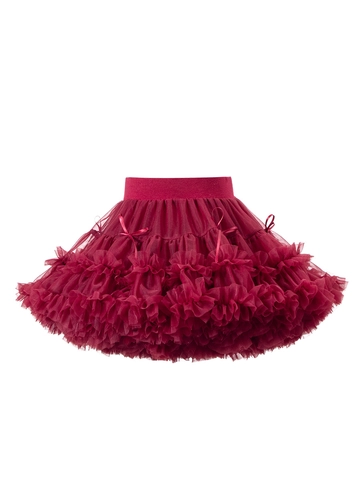 Gonna Tutu a Più Strati da Ragazza in Rete di Nylon Sottogonna da Principessa Con Decorazione a Fiocco per Bambini Festa Danza