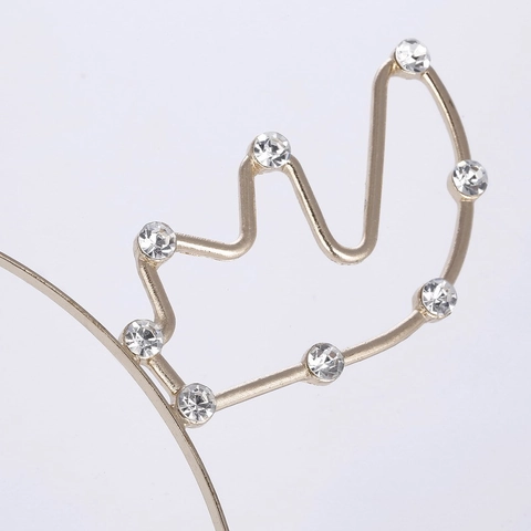 Cerchietto con Corna di Cervo Natalizie in Lega e Strass Minimalista Oro Oro Rosa Argento per Donna Bambini Accessori per Feste