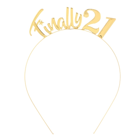 Mode Legierung Finally 21 Geburtstag Stern Haarreif Für Damen Roségold Gold Silber Party Feier Haarschmuck Schmuck
