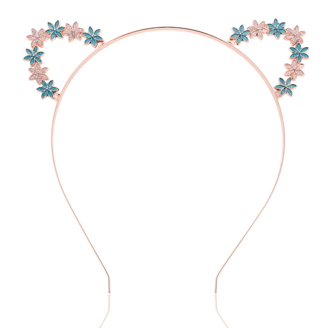 Cerchietto per Capelli con Orecchie da Gatto e Fiori per Bambini in Lega Regalo di Natale Accessori per Capelli da Festa per Ragazze