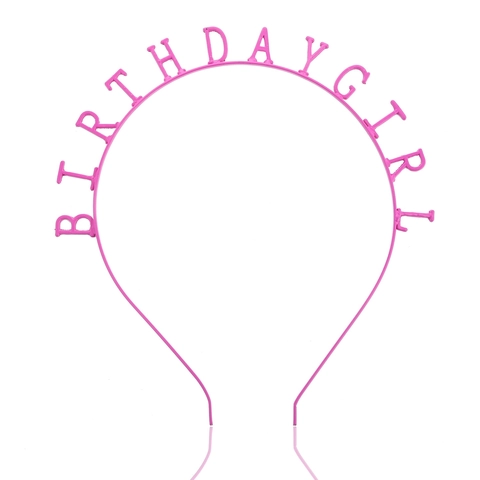 Birthday Girl Letter Headband Alloy Electroplated Metal Hair Band Birthday Party Celebration Accessories For Kids Girls