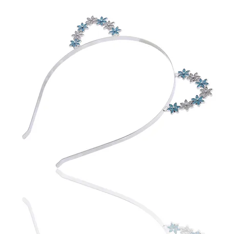 Cerchietto per Capelli con Orecchie da Gatto e Fiori per Bambini in Lega Regalo di Natale Accessori per Capelli da Festa per Ragazze