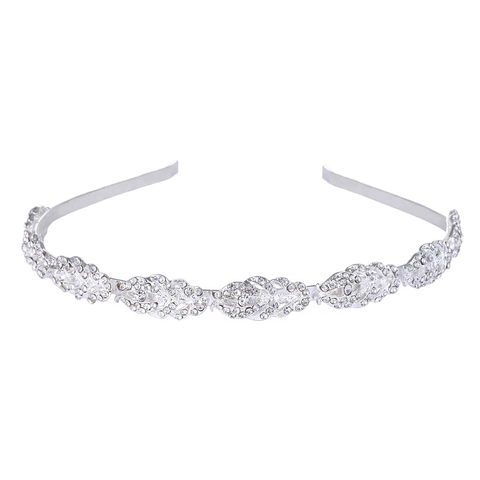 Cerchietto con Foglie di Strass in Lega Vintage Elegante Cerchietto Placcato Oro Argento Moda Matrimonio Festa Donna Accessori Capelli