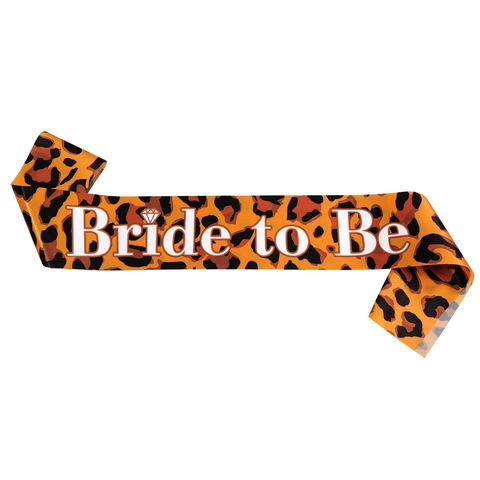 Leopardenmuster Bride To Be Schärpe Für Junggesellinnenabschied Dschungel Thema Wildtier Druck Hochzeit Braut Schärpe Schultergurt