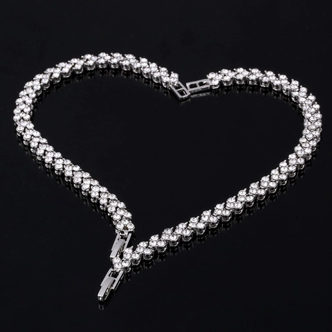 Roman Crystal Bracelet AAA Zirconia Jewelry Heart Shape Alloy Electroplated Link Bracelet For Women Christmas Gift